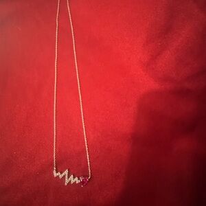 Elegant sterling Silver heartbeat Necklace